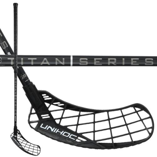 Florbalová hokejka UNIHOC EPIC TITAN SUPERSKIN REG 26 black 96cm L - florbalová hůl