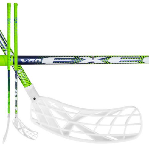 Floorball stick EXEL V60 2.9 green 98 ROUND X-blade MB - Floorball stick for adults
