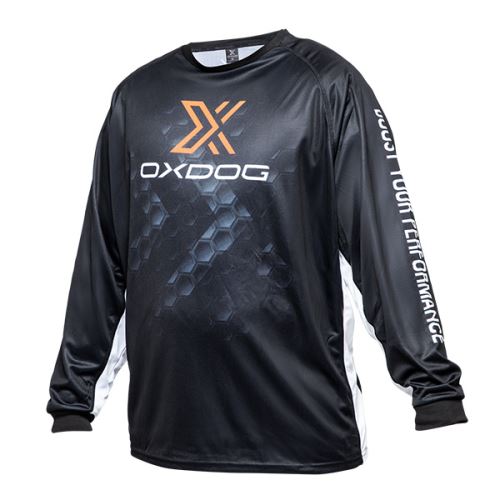 Brankářský florbalový dres OXDOG XGUARD GOALIE SHIRT Black, no padding - Brankářský dres