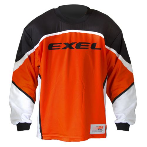Brankářský florbalový dres EXEL S100 GOALIE JERSEY orange/black XXL - Brankářský dres