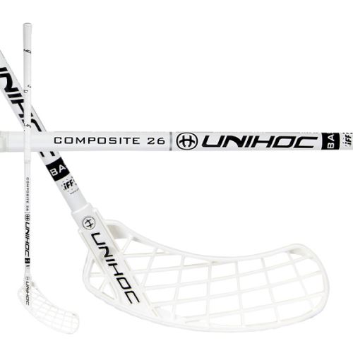 UNIHOC STICK UNIHOC Composite 26 white 104cm L-21 - Floorball stick for adults