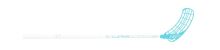 Floorball stick ZONE STICK ZUPER Composite 29 white/turquoise 87cm R - Floorball stick for adults