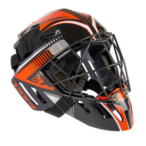 Floorball goalie mask EXEL S100 HELMET senior black/orange - masks