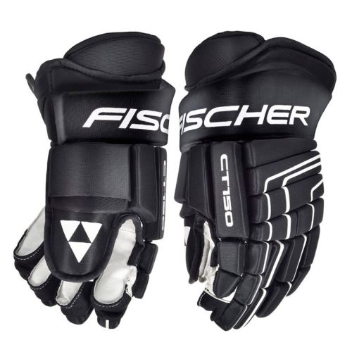 Hokejové rukavice FISCHER CT150 black/white - 9" - Rukavice