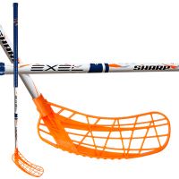 Florbalová hokejka EXEL SHARP WHITE-ORANGE 2.9 ROUND SB