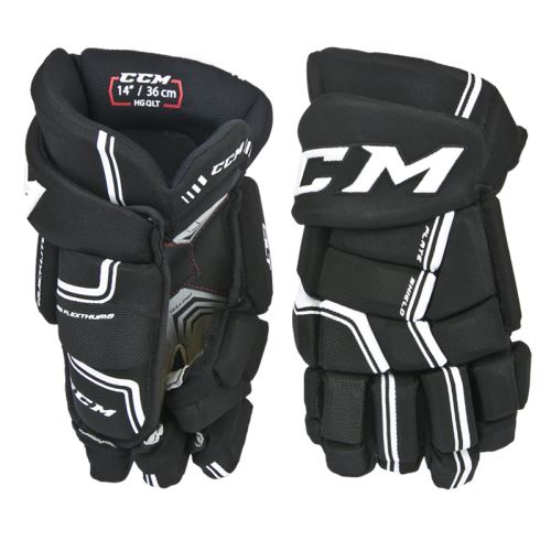 Hokejové rukavice CCM QUICKLITE black/white senior - 14" - Rukavice