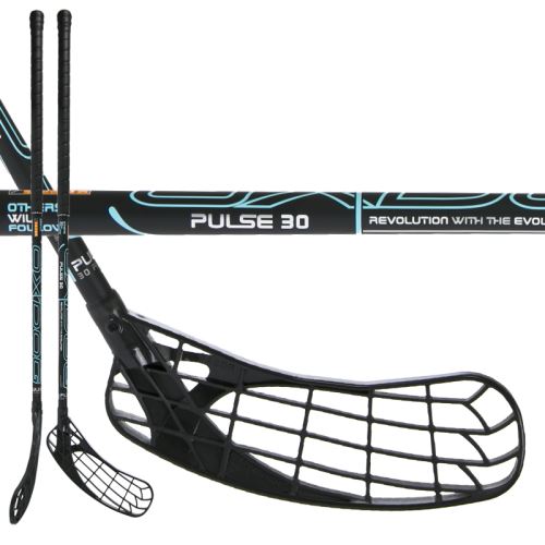 Floorball stick OXDOG PULSE 30 BK 96 ROUND NB - Floorball stick for adults