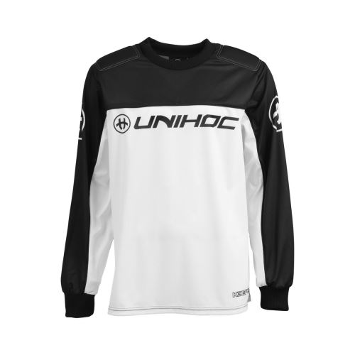 UNIHOC GOALIE SWEATER KEEPER black/white junior - Brankářský dres