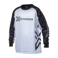 Floorball goalie jersey OXDOG XGUARD GOALIE SHIRT JR black/white  110/120
