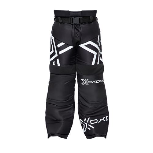 Brankárské florbalové nohavice OXDOG XGUARD GOALIE PANTS JR black/white  110/120 - Brankářské kalhoty