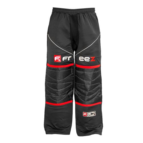 Brankářské florbalové kalhoty FREEZ Z-80 GOALIE PANT BLACK/RED 140/150
 - Brankářské kalhoty