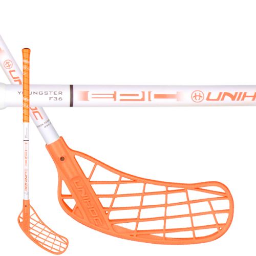 Florbalová hokejka UNIHOC Epic Youngster 36 orange 65cm R - Dětské, juniorské florbalové hole