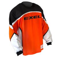 Brankářský florbalový dres EXEL S100 GOALIE JERSEY orange/black M - Brankářský dres