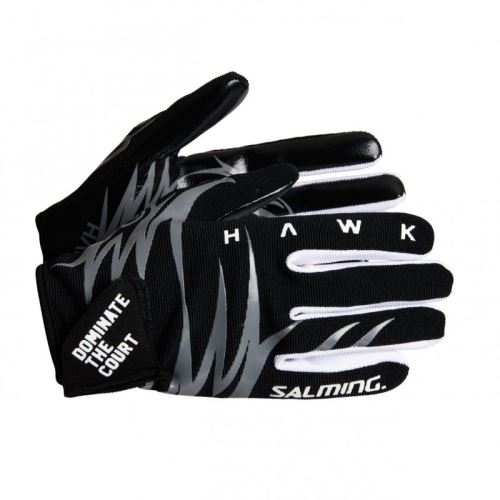Brankářské florbalové rukavice  SALMING Hawk Gloves Black/Grey - Brankařské rukavice