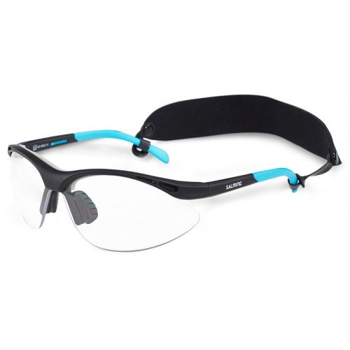 Ochranné brýle na florbal SALMING Base Protective Youth Black/Blue - Ochranné brýle