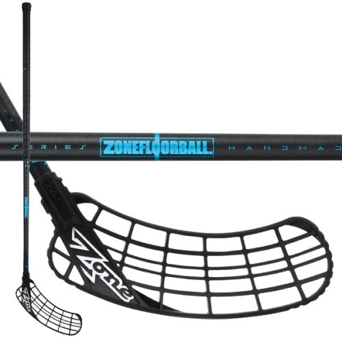 Florbalová hokejka ZONE ZUPER AIR SL 28 black/blue 96cm R - florbalová hůl