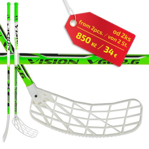 Florbalová hokejka EXEL V60 GREEN 2.6 101 OVAL MB - florbalová hůl