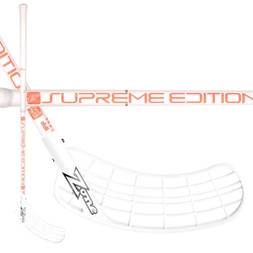Florbalová hokejka ZONE SUPREME Composite 29 white/coral 92cm L-17 - Dětské, juniorské florbalové hole