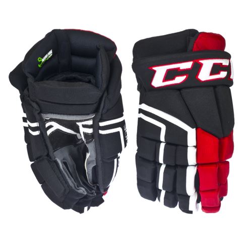 Hokejové rukavice CCM 30K black/red/white senior - 14" - Rukavice