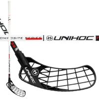 Florbalová hokejka UNIHOC STICK ICONIC Composite FL 28 white/black