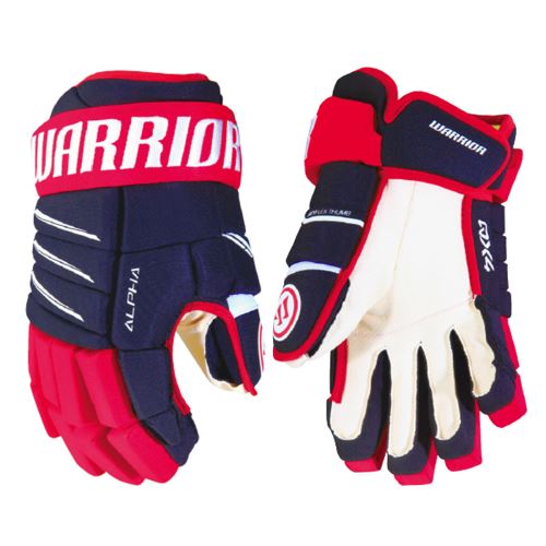 Hokejové rukavice WARRIOR ALPHA QX4 navy/red/white senior - 14" - Rukavice
