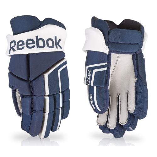 Hokejové rukavice REEBOK 24K white/navy senior - 13" - Rukavice