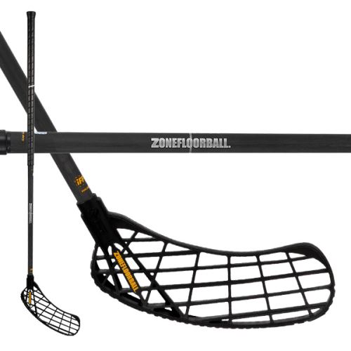 Florbalová hokejka ZONE HARDER AIRLIGHT SKELETON 26 black 104cm R - florbalová hůl