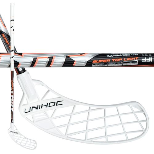 Florbalová hokejka UNIHOC UNITY STL 26 white/black 104cm L-17 - florbalová hůl
