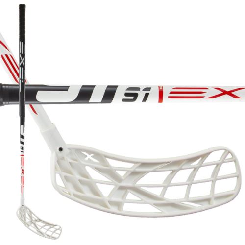 Floorball stick EXEL S1 BLACK-WHITE 2.6 103 SQUARE MB L - Floorball stick for adults