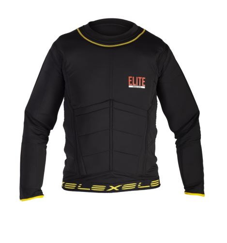 Floorball goalie vest EXEL ELITE PROTECTION SHIRT Black M - Pads and vests