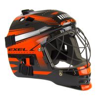 Brankářská florbalová maska EXEL S60 HELMET junior black/orange - Brankářské masky