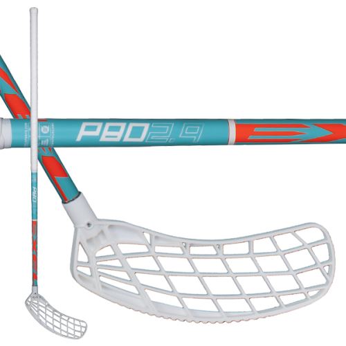 Floorball stick EXEL P80 TURQUOISE 2.9 98 ROUND MB R - Floorball stick for adults