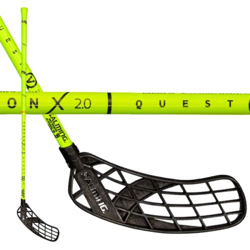 Florbalová hokejka SALMING Q5 Carbon X 2.0 Fluo Yellow 96 (107 cm) Right - florbalová hůl