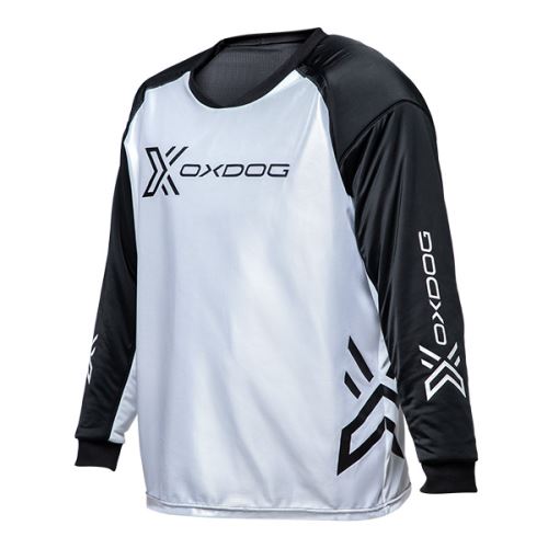 Brankářský florbalový dres OXDOG XGUARD GOALIE SHIRT white/black, padding  XS - Brankářský dres