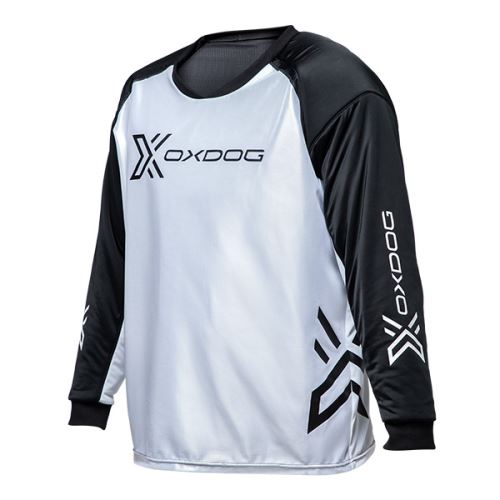 Brankárský florbalový dres OXDOG XGUARD GOALIE SHIRT white/black, padding  150/160 - Brankářský dres