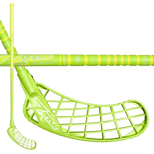 Florbalová hokejka ZONE MONSTR RIPPLE UL 29 neon yellow 100cm R-17 - florbalová hůl