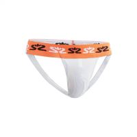 Tiefschutz für Floorballgoalies SALMING Jock Strap E-Series White/Orange JR