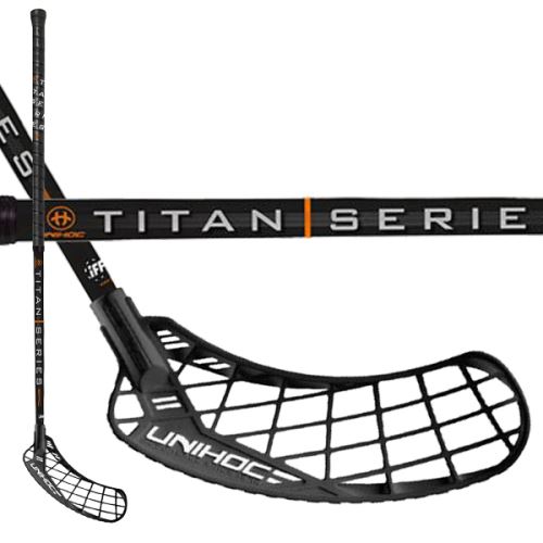 Florbalová hokejka UNIHOC EPIC TITAN Composite 32 black/neon orange - florbalová hůl