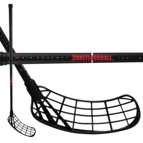 Florbalová hokejka ZONE MAKER Air SL 27 black/red 104cm R-19 - florbalová hůl