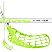 Florbalová hokejka UNIHOC EPIC CURVE 1.0o 32 white green 92cm R-17