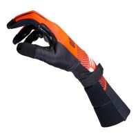 Floorball goalie gloves EXEL S100 GOALIE GLOVES LONG orange/black 8/M - Gloves