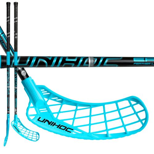 Florbalová hokejka UNIHOC EPIC Feather Light 26 black/blue 100cm R - florbalová hůl