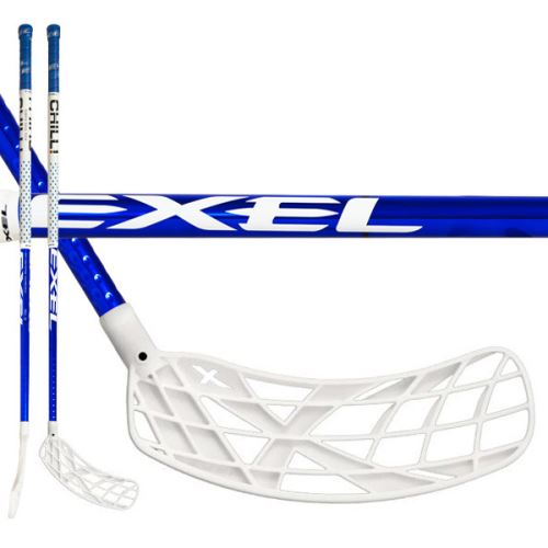 Florbalová hokejka EXEL CHILL! 2.6 blue chrom 96 ROUND  '12 - florbalová hůl