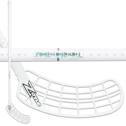 Florbalová hokejka ZONE SUPREME AIR SL 27 white/hologram 104cm R - florbalová hůl