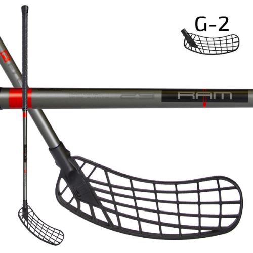 Floorball stick FREEZ RAM 29 antracite-red 101 round MB R - Floorball stick for adults