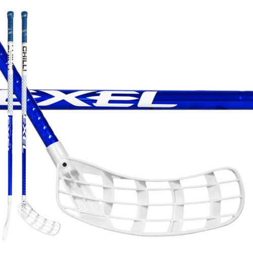 Florbalová hokejka EXEL CHILL! 2.6 blue chrom 96 ROUND SB L (CHILL) - florbalová hůl
