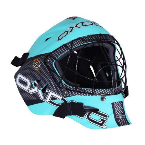 Brankářská florbalová helma OXDOG TOUR HELMET SR tiff blue - Brankářské masky