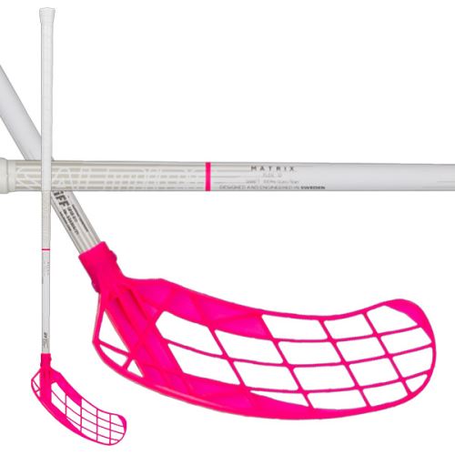 Florbalová hokejky SALMING Matrix 32 White/Pink 82(93 L) - Dětské, juniorské florbalové hole