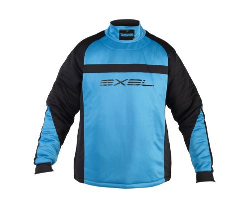 Brankářský florbalový dres EXEL TORNADO GOALIE JERSEY black/blue M - Brankářský dres