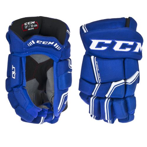 Hokejové rukavice CCM QUICKLITE 270 royal/white senior - 14" - Rukavice